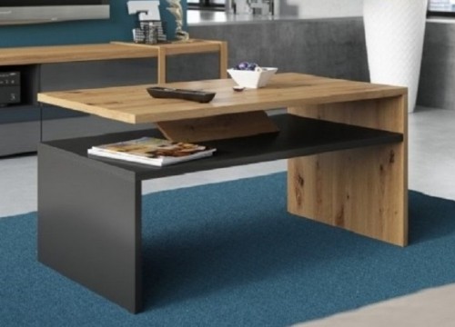 Τραπεζάκι σαλονιού PRIMA χρώμα δρυός Artisan - γραφίτη  Τραπεζάκι σαλονιού PRIMA χρώμα δρυός Artisan - γραφίτη