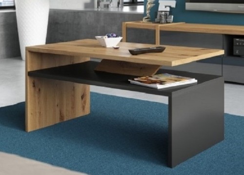 Τραπεζάκι σαλονιού PRIMA χρώμα δρυός Artisan - γραφίτη  Τραπεζάκι σαλονιού PRIMA χρώμα δρυός Artisan - γραφίτη