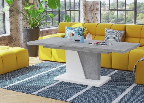 Τραπεζάκι σαλονιού NOIR Μπετόν-Λευκό πολυμορφικό Τραπεζάκι σαλονιού NOIR Μπετόν-Λευκό πολυμορφικό