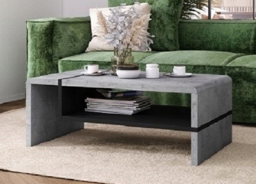 Τραπεζάκι σαλονιού FOLK  μπετόν-μαύρο Τραπεζάκι σαλονιού FOLK  μπετόν-μαύρο