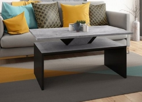 Τραπεζάκι σαλονιού SISI Μπετόν -Μαύρο Τραπεζάκι σαλονιού SISI Μπετόν -Μαύρο