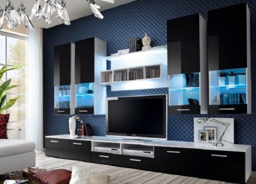 Σύνθετο σαλονιού ALFA II ΜΑΥΡΟ