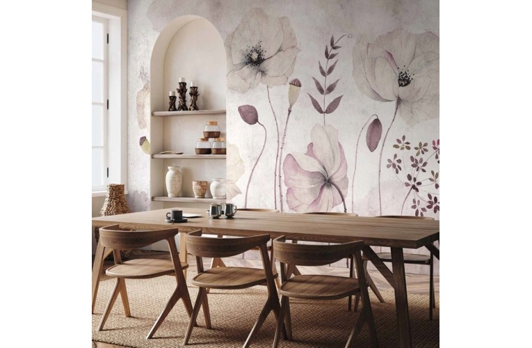 Ταπετσαρία τοίχου BOHO MURANDO Λιβάδι με Παπαρούνες Ταπετσαρία τοίχου BOHO MURANDO Λιβάδι με Παπαρούνες