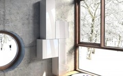 Κρεμαστή σύνθεση ντουλαπιών KWADRO 90-210 Λευκό Κρεμαστή σύνθεση ντουλαπιών KWADRO 90-210 Λευκό
