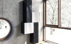 Κρεμαστή σύνθεση ντουλαπιών KWADRO 90-210 Μαύρο - μαύρο , λευκό Κρεμαστή σύνθεση ντουλαπιών KWADRO 90-210 Μαύρο - μαύρο , λευκό
