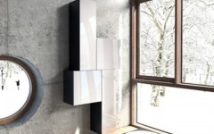 Κρεμαστή σύνθεση ντουλαπιών KWADRO 90-210 μαύρο , λευκό Κρεμαστή σύνθεση ντουλαπιών KWADRO 90-210 μαύρο , λευκό